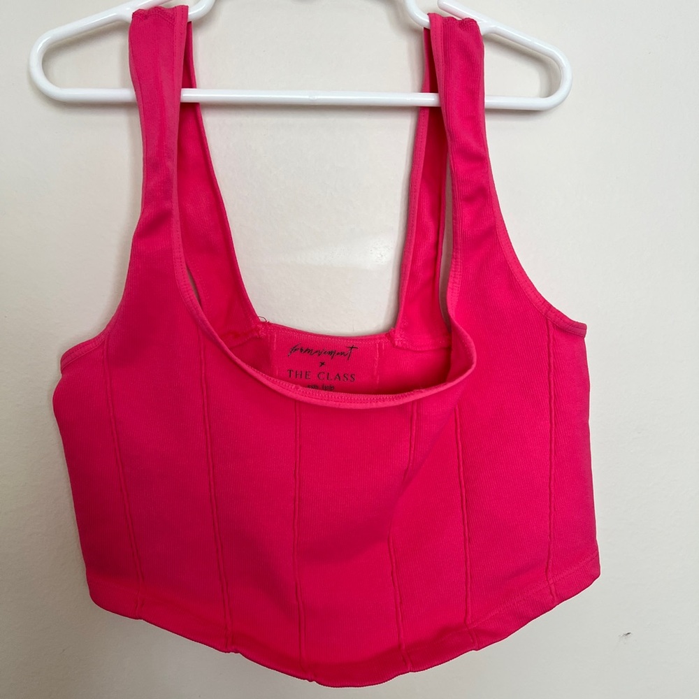 FP Movement x The Class Vibrant Pink Cropped Bra Longline XS/S Tank Top